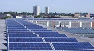Solar panels on a roof